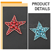 CHGCRAFT 10Pcs 10 Style Star Shape Felt Ornament Accessories DIY-CA0005-97-5