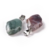 Natural Indian Agate Pendants G-B041-03P-01-3