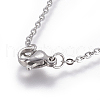 304 Stainless Steel Pendant Necklaces NJEW-E141-20P-3