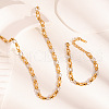 Stainless Steel Chain Necklaces & Bracelets Set for Women IX7784-1-2