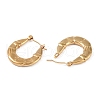 304 Stainless Steel Hoop Earrings EJEW-K278-20C-G-2