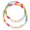 2Pcs Glass Bead Stretch Bracelet Sets ZY6437-3-5