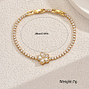 Elegant Brass Charm Bracelets OR7420-3-2