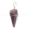 Natural Amethyst Gemstone Pendants G-D458-06P-02-RS-2