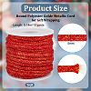BENECREAT 10 Yards Round Polyester Golde Metallic Cord OCOR-BC0007-51A-2