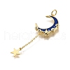 Brass Micro Pave Cubic Zirconia Pendants KK-K401-29G-3