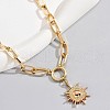 Sun Alloy Pendant Paperclip Chain Necklaces for Women FS-WG180B3-01-1