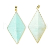 Natural Flower Amazonite Faceted Big Pendants G-L623-04G-01-1