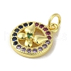 Real 18K Gold Plated Brass Pave Cubic Zirconia Pendants KK-M283-11M-02-2