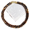 Natural Tiger Eye Round Beaded Double Layer Necklaces FS-WG27A05-01-5
