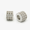 Brass Cubic Zirconia Beads ZIRC-F001-72P-1