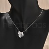 304 Stainless Steel Tassel Pendant Necklaces NEJW-V001-13P-5