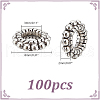 100Pcs Tibetan Style Alloy Spacer Beads TIBEB-LP0001-05-2