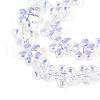 Transparency Electroplate Glass Beads Strands GLAA-T023-38A-01-3