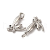 Brass Micro Pave Cubic Zirconia Pendants KK-P308-39P-2