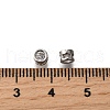 Flat Round Brass Micro Pave Clear Cubic Zirconia Slede Charms KK-C106-11P-3
