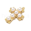 Brass Micro Pave Cubic Zirconia Pendants KK-F895-10G-2