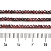 Faceted Rondelle Natural Garnet Bead Strands X-G-I156-08B-3