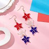 Handmade Glass Seed Beaded Pendants Dangle Earrings EJEW-MZ00415-1