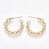 Brass Stud Earrings KK-T038-231G-1