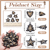  30Pcs 3 Styles Christmas Iron Pendans IFIN-NB0001-61-2
