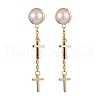 Brass Stud Earring Findings EJEW-JE05977-1