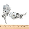 Black Lip Shell Flower Alloy Brooch JEWB-Z019-01C-3