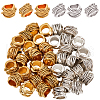SOFPLATE 40Pcs 2 Colors Tibetan Style Alloy Tube Barrel Beads TIBEB-SP0001-05-1