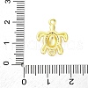 Brass Micro Pave Clear Cubic Zirconia Connector Charms KK-D325-06G-02-3