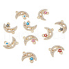 20Pcs 5 Colors Moon Alloy Enamel Connector Charms FIND-TA0002-19-2