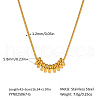 Minimalist Stainless Steel Round Snake Chain Rondelle Beaded Pendant Necklaces for Women GX2969-1-2
