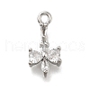 Brass Pave Cubic Zirconia Pendants KK-Q048-26P-1