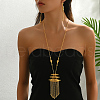 Elegant Brass Geometric Earrings & Necklace Sets for Women's Party Date IK8887-2