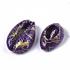Spray Painted Natural Cowrie Shell Beads X-SSHEL-R047-03-A05-3