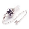 Natural Gemstone Dowsing Pendulums KK-F756-06-3
