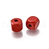 Spray Painted Wooden Beads WOOD-P021-01B-24-2