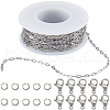 SUNNYCLUE 10M 304 Stainless Steel Paperclip Chains FIND-SC0012-54-1