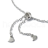 Adjustable 304 Stainless Steel Macrame Pouch Bracelet Making for Stone Holder AJEW-JB01191-02-5