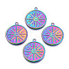 Ion Plating(IP) 201 Stainless Steel Pendants STAS-N098-074M-2
