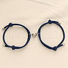 Alloy Heart-shaped Magnetic Braided Rope Bracelets for Couple Girlfriends WG59636-04-1