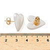 304 Stainless Steel Plastic Imitation Pearl Stud Earrings EJEW-R030-01G-04-5