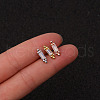 316L Surgical Stainless Steel Micro Pave Clear Cubic Zirconia Cartilage Earrings WG35DE6-05-1