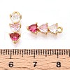 Brass Micro Pave Cubic Zirconia Charms KK-N263-95B-G-3