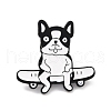 Dog with Skateboard Enamel Pin JEWB-I015-28EB-1