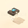 Resin Rhinestone Finger Rings for Women FS-WG5C33D-03-1