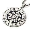 304 Stainless Steel Double Side Pendant Necklaces NJEW-S007-17P-3