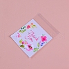 Flower with Word Thank You Plastic Bakeware Bags PW-WG4E48F-02-1