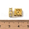 Brass Rhinestone Spacer Beads RSB074NF-02G-2