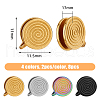 FIBLOOM 8Pcs 4 Colors 304 Stainless Steel Vortex Cuff Earrings EJEW-FI0001-60-2