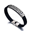 Stainless Steel Greek Pattern Bracelet PW-WG86311-01-1
